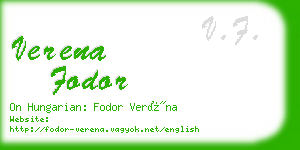 verena fodor business card